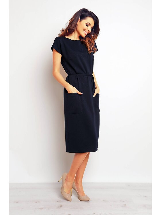 Infinite You Infinite You Sukienka letnia M085 Granatowy Basic Fit