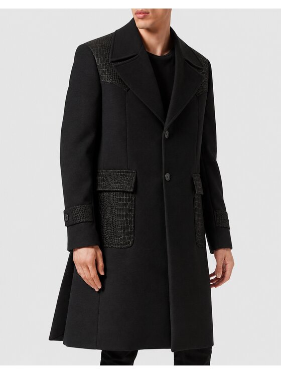 PHILIPP PLEIN PHILIPP PLEIN Zimní kabát 32049 Černá Regular Fit