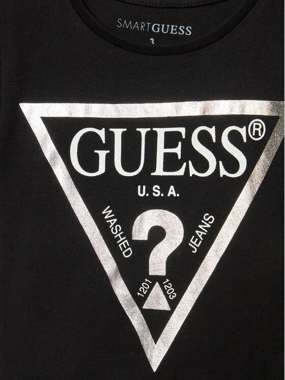 Guess Guess T-Shirt K73I56 K8HM0 Černá Regular Fit