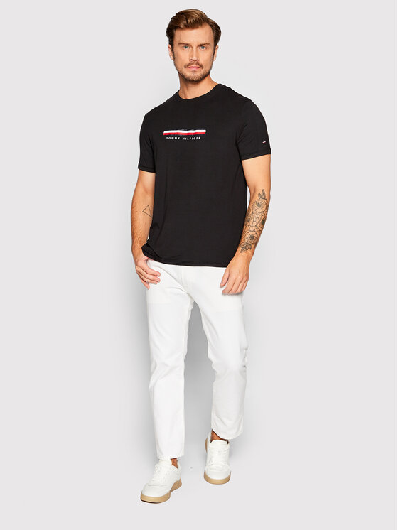 Tommy Hilfiger Tommy Hilfiger T-särk Cn Ss UM0UM02348 Must Regular Fit