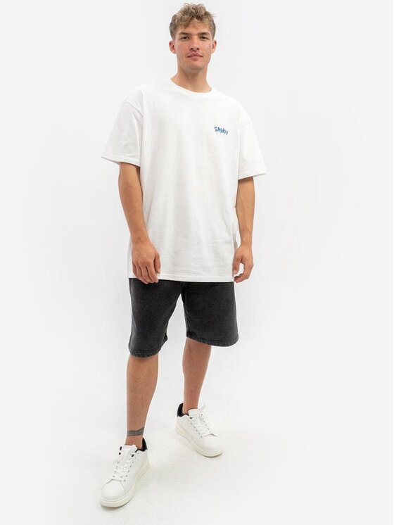 Smerfy Smerfy T-Shirt Koszulka Z Krótkim Rękawem Oversize Męska Biała Smerfy Scene S Biały Oversize