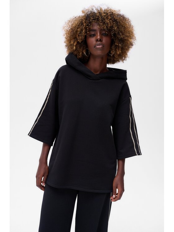 blue shadow blue shadow Bluza Cossa Czarny Regular Fit