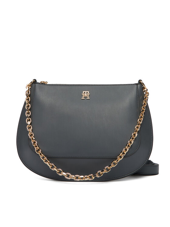 Tommy Hilfiger Tommy Hilfiger Geantă Th Glam Conv Med Crossover AW0AW18143 Gri