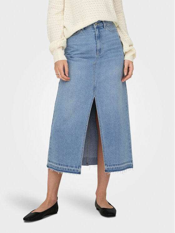 JDY JDY Farmer szoknya Bella 15317441 Kék Regular Fit
