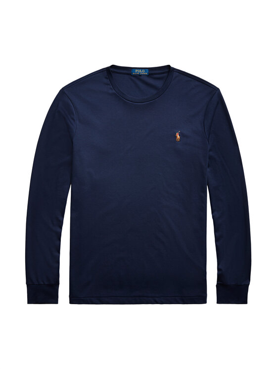 Polo Ralph Lauren Polo Ralph Lauren S dlhými rukávmi 710760121 Tmavomodrá Slim Fit