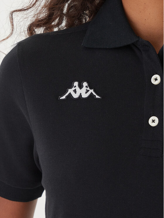 Kappa Kappa Tricou polo Logo Sharas Wss 302B3C0 Negru Regular Fit