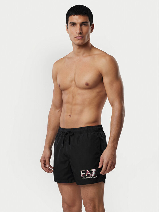EA7 Emporio Armani EA7 Emporio Armani Plavecké šortky 7M001678 AF21069 UC001 Černá Regular Fit