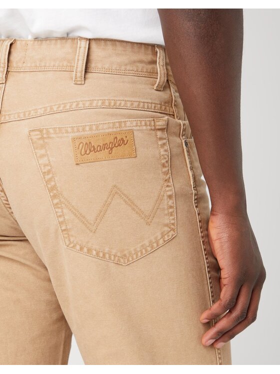 Wrangler Wrangler Spodnie materiałowe TEXAS Beżowy Straight Fit