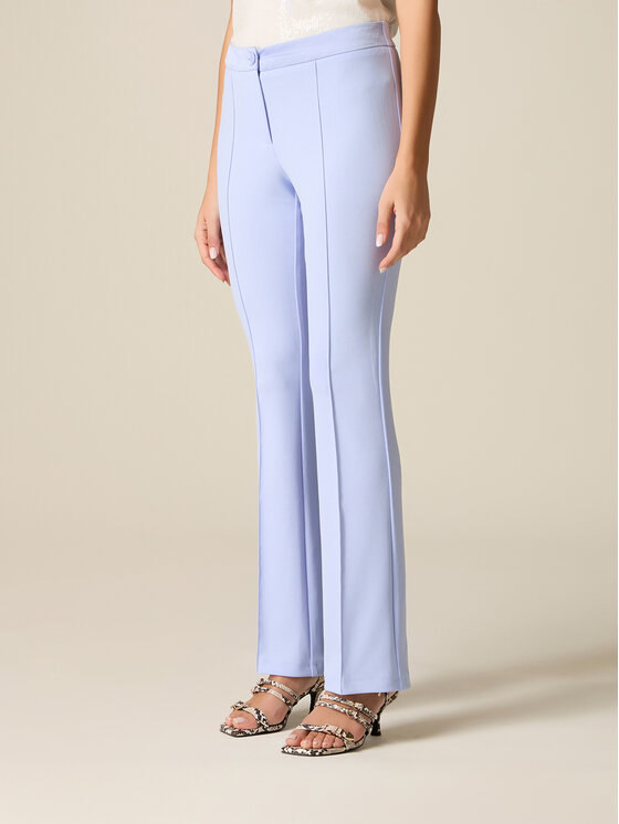 Oltre Oltre Pantaloni di tessuto P088R109408N004 Turchese Flare Fit