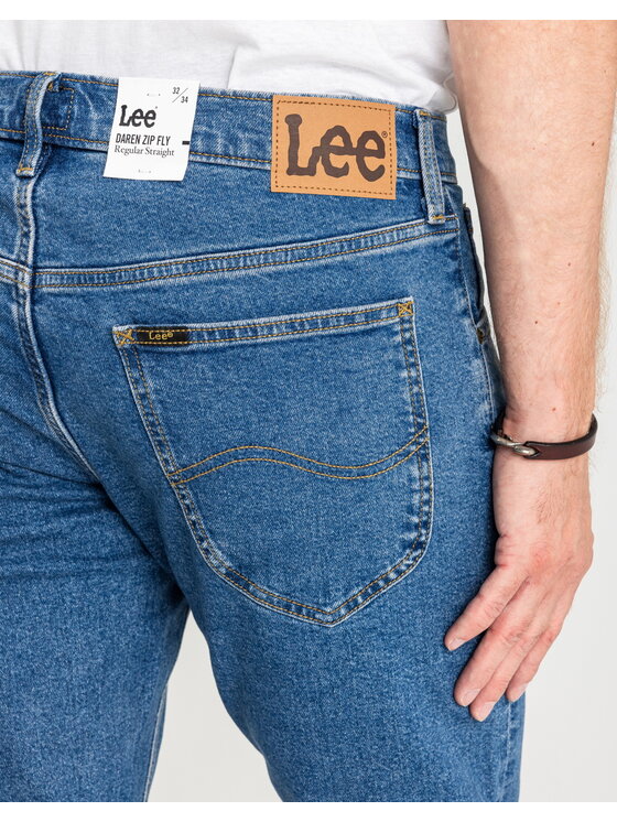 Lee Lee Jeansy Daren Zip Fly Niebieski Regular Fit