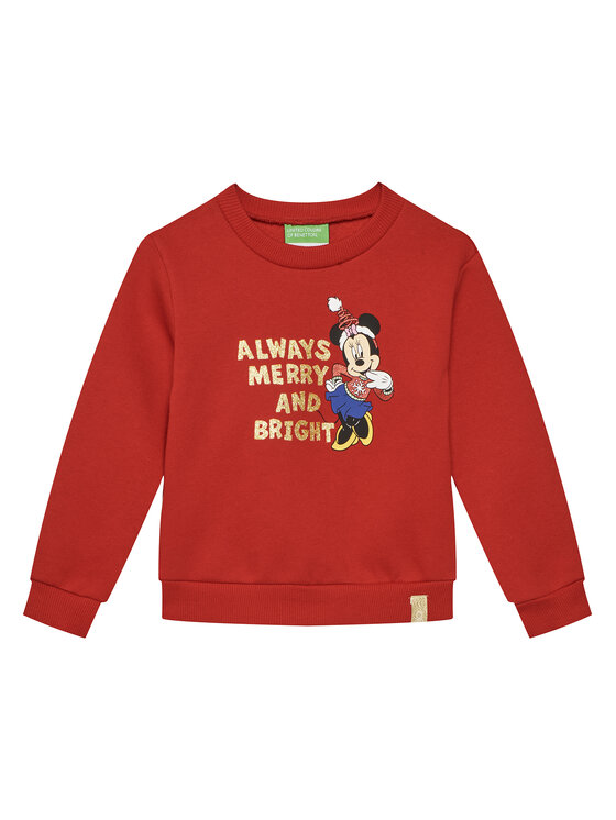 United Colors Of Benetton Bluza 3J73G10GO Czerwony Regular Fit
