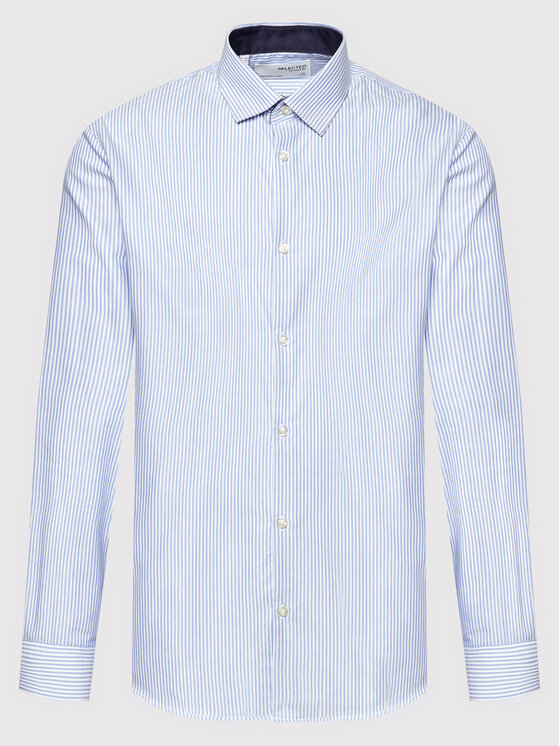 Selected Homme Selected Homme Camicia New Mark 16058640 Celeste Slim Fit