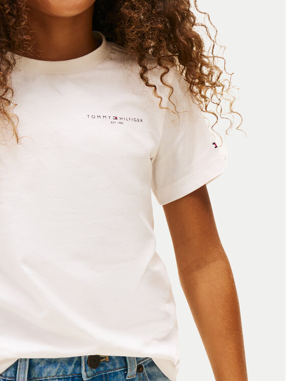 Tommy Hilfiger Tommy Hilfiger T-shirt Mini Corp KS0KS00661 Écru Regular Fit