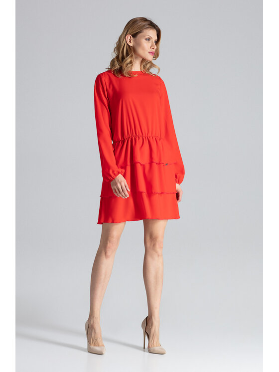 FIGL FIGL Φόρεμα M601 Κόκκινο Regular Fit