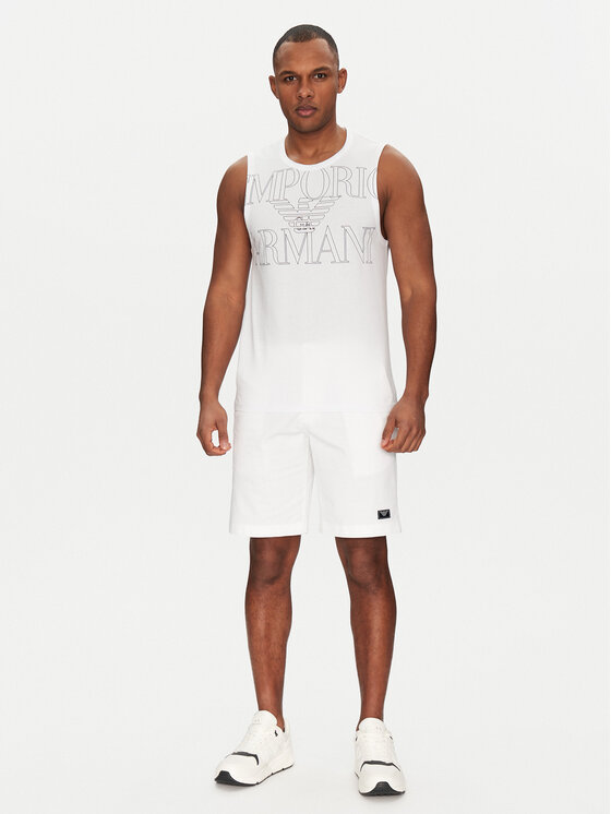 Emporio Armani Underwear Emporio Armani Underwear Šortky z materiálu EM000591 AF12336 U0002 Bílá Regular Fit