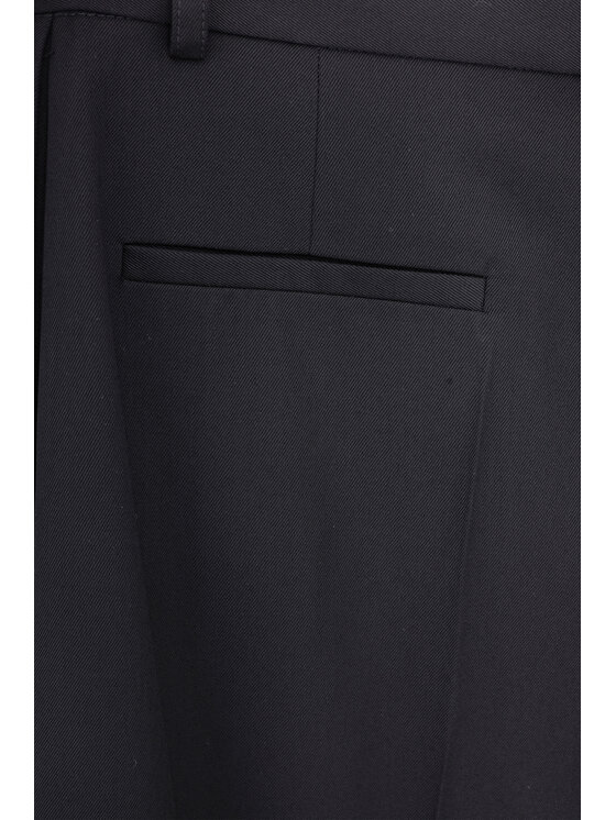 Epuzer Epuzer Spodnie materiałowe Loose wool Czarny Loose Leg