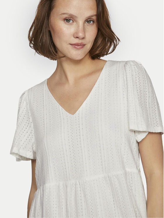 Vila Vila Rochie de vară Libre 14095564 Écru Regular Fit