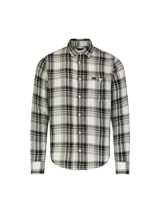 Lee Lee Koszula LEESURE SHIRT Zielony Regular Fit
