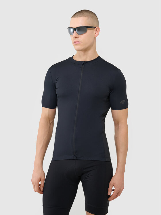 4F 4F Koszulka rowerowa A NEW ROAD AHEAD Czarny Slim Fit