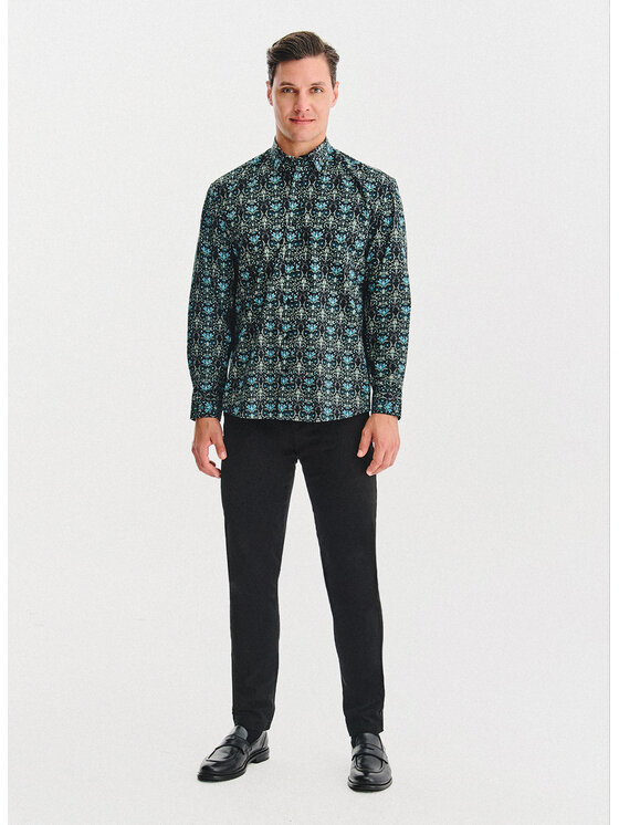 Pako Lorente Pako Lorente Koszula P25WN-1X-070 Czarny Regular Fit