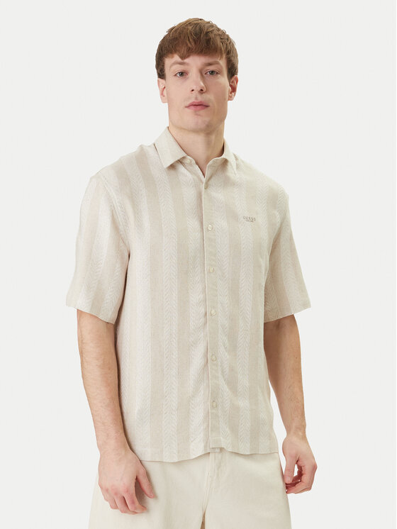 Guess Guess Košulja M6GH28 W1717 Bež Regular Fit