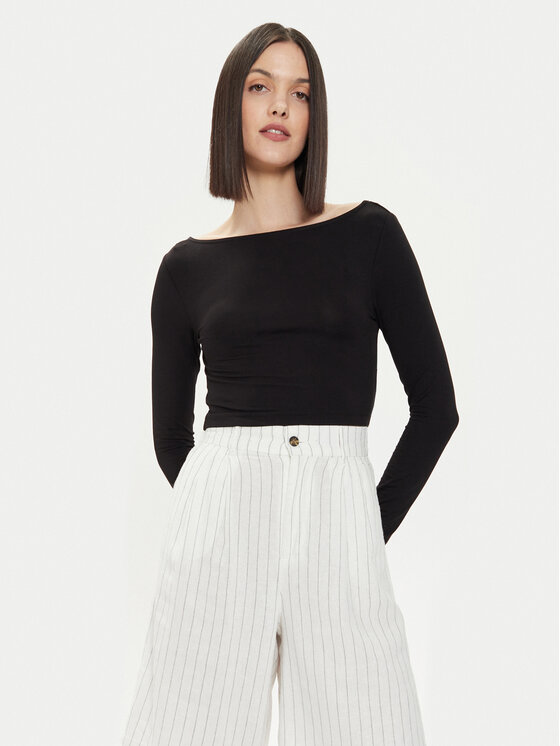 Gina Tricot Gina Tricot Palaidinė 22145 Juoda Slim Fit