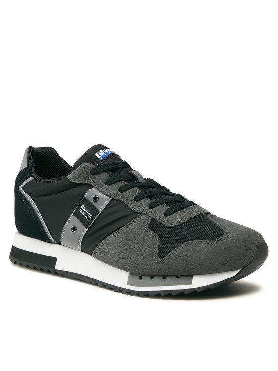 Scarpe Uomo Blauer 9FMEMPHIS06 Nub Gry, Sneaker Leggere In Pelle E Tessuto, Suola Gomma, Colore Grigio - 6