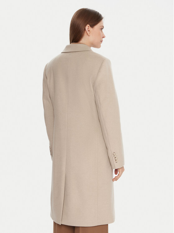 BOSS BOSS Cappotto di lana Classin 50548371 Beige Regular Fit