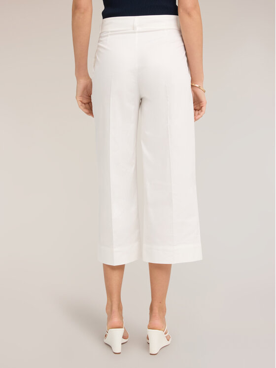 Motivi Motivi Pantaloni di tessuto P00NQ004572N011 Bianco Cropp Fit