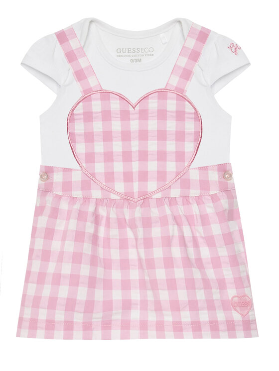 Guess Guess Sukienka codzienna S5GG10 K6YW4 Biały Regular Fit