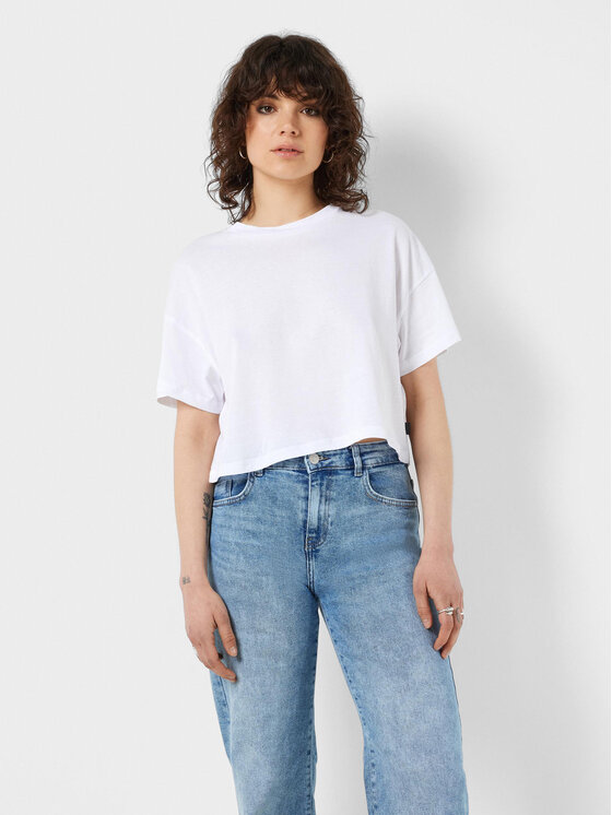 Noisy May Noisy May T-krekls Alena 27023863 Balts Cropped Fit