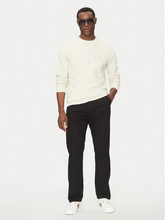 Guess Guess Felpa M5GQ08 KCN01 Écru Regular Fit