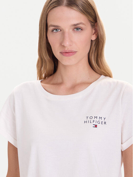 Tommy Hilfiger Tommy Hilfiger T-Shirt UW0UW04525 Béžová Relaxed Fit