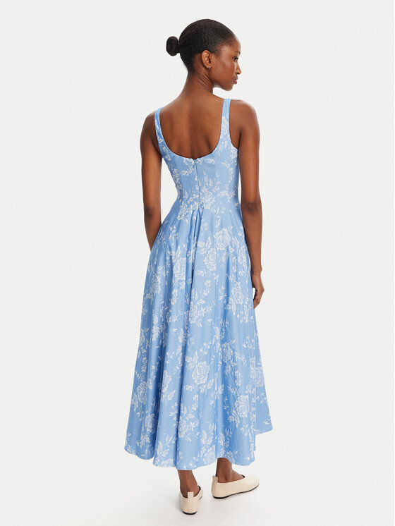 STAUD STAUD Sukienka letnia Wells R25R2188TJ Niebieski Regular Fit