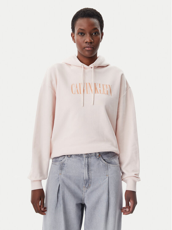 Calvin Klein Jeans Calvin Klein Jeans Džemperis ar kapuci Varsity J20J225579 Rozā Regular Fit