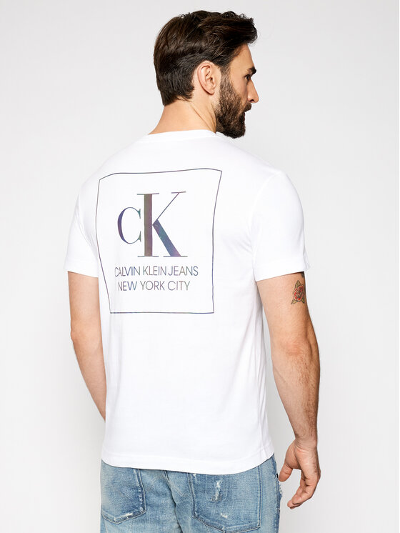 Calvin Klein Jeans T-shirt J30J317492 Bianco Regular Fit • Modivo.it
