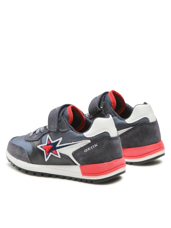 Niet-markerende Zool Geox Jongens J Alben Boy E Sneakers, Navy