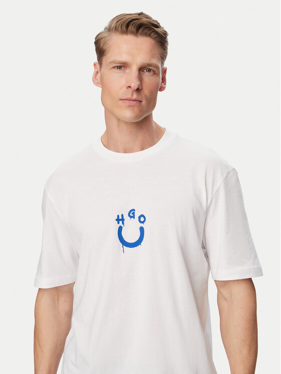 HUGO HUGO Футболка Norizom 50560112 Білий Regular Fit