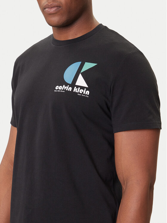 Calvin Klein Jeans Calvin Klein Jeans T-krekls Bauhaus Logo LV04RC827G Melns Regular Fit