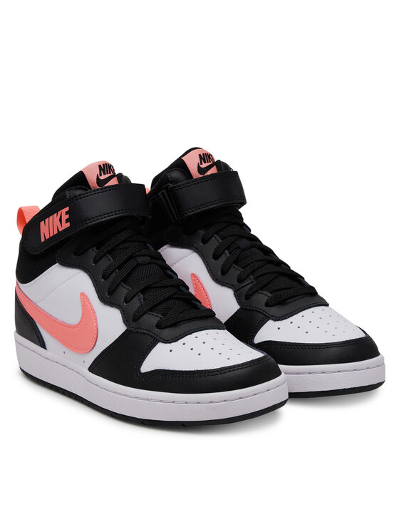 Nike Nike Сникърси Court Borough Mid 2 (GS) CD7782 Черен