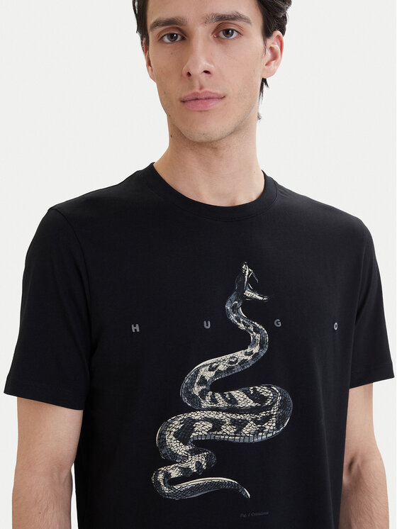 HUGO HUGO T-Shirt Discorb 50557672 Černá Regular Fit