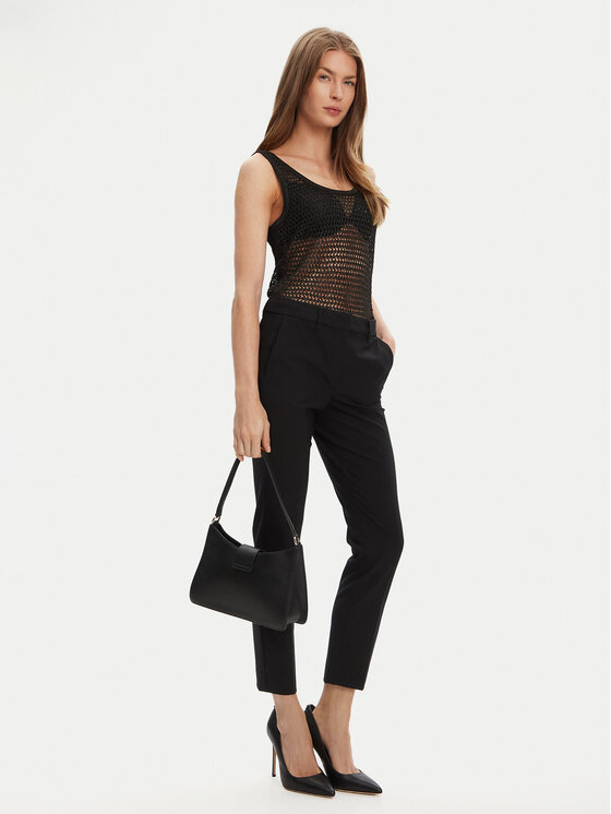 Guess Guess Top W5YR29 Z37G0 Czarny Regular Fit