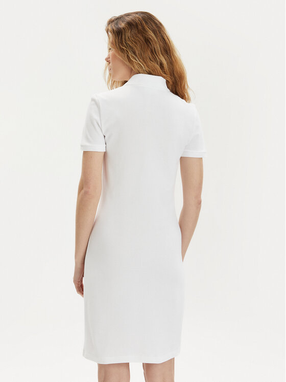 Lacoste Lacoste Sukienka codzienna EF5473 Biały Slim Fit