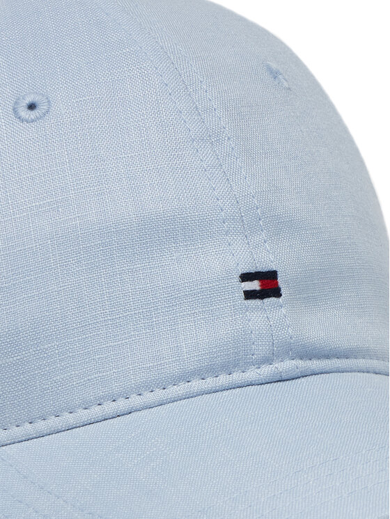 Tommy Hilfiger Tommy Hilfiger Șapcă Essential Flag Linen Cap AW0AW17130 Albastru celest