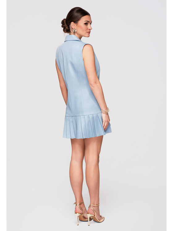 Ombre Ombre Sukienka wieczorowa LA-OM-DLR303 Niebieski Slim Fit