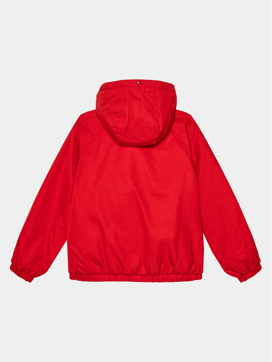 Tommy Hilfiger Tommy Hilfiger Kurtka przejściowa Heritage Logo Windbreaker KB0KB08880 Czerwony Regular Fit