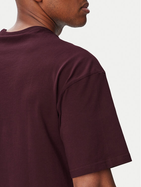 adidas adidas T-Shirt Trefoil Essentials Loose KV3139 Bordowy Regular Fit