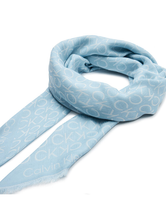 Calvin Klein Calvin Klein Хустка Monogram Jacquard Scarf 130X130 K60K608779 Голубий
