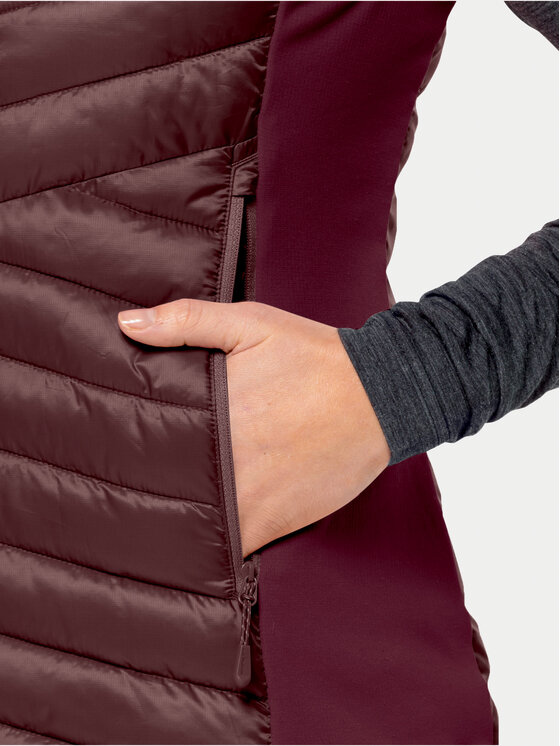 Jack Wolfskin Jack Wolfskin Vesta Routeburn Pro Ins Vest 1207202 Bordó Slim Fit