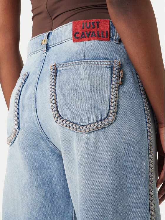 Just Cavalli Just Cavalli Džínsy 80PAB5T3 CDWCD Modrá Straight Fit